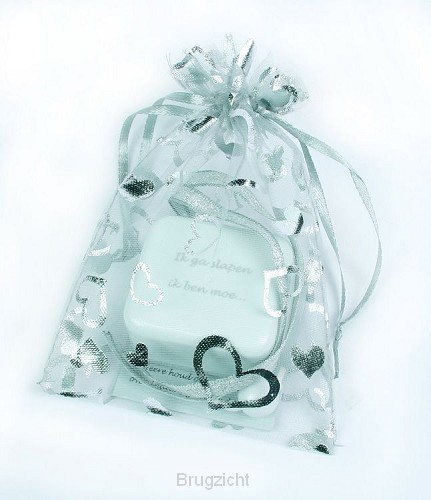 Muziekdoosje ik ga slapen met zilver zak