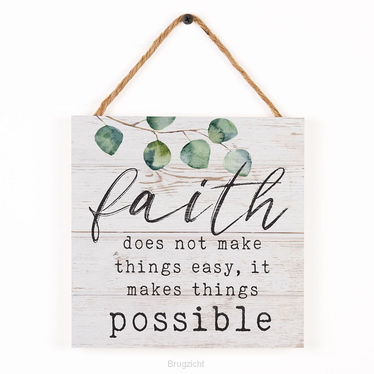 Faith does not make things easy