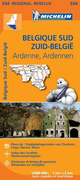Michelin Wegenkaart 534 België Zuid, Ardennen