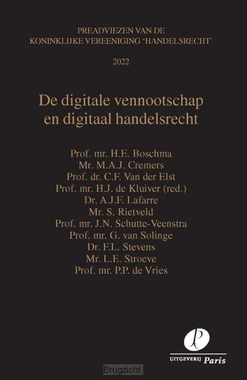 De digitale vennootschap en digitaal handelsrecht