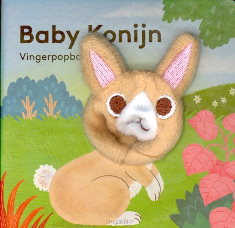 Vingerpopboekje baby dieren los - Konijn