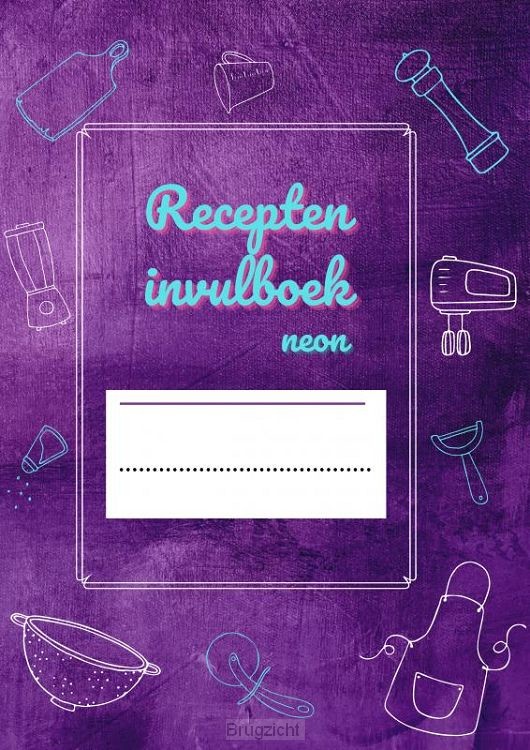 Recepten invulboek Neon