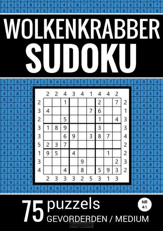 Wolkenkrabber Sudoku - Nr. 41 - 75 Puzzels - Gevorderden / Medium