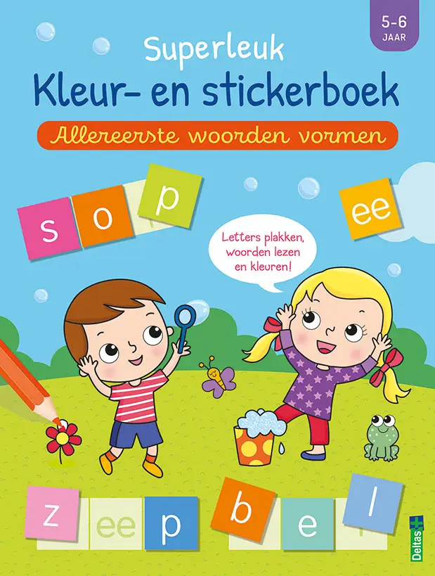 Superleuk kleur- en stickerboek - Allere