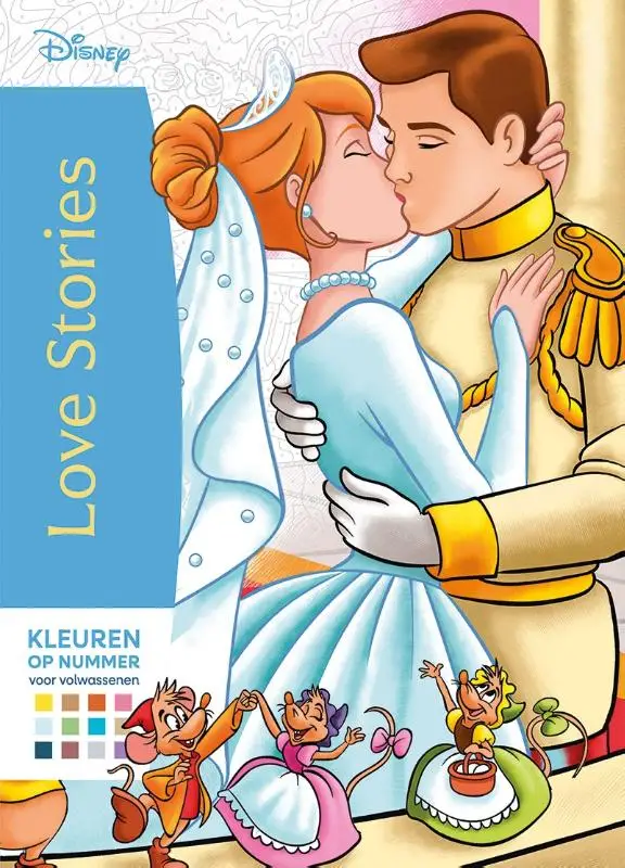 Disney Love stories Kleuren op nummer voor volwassenen