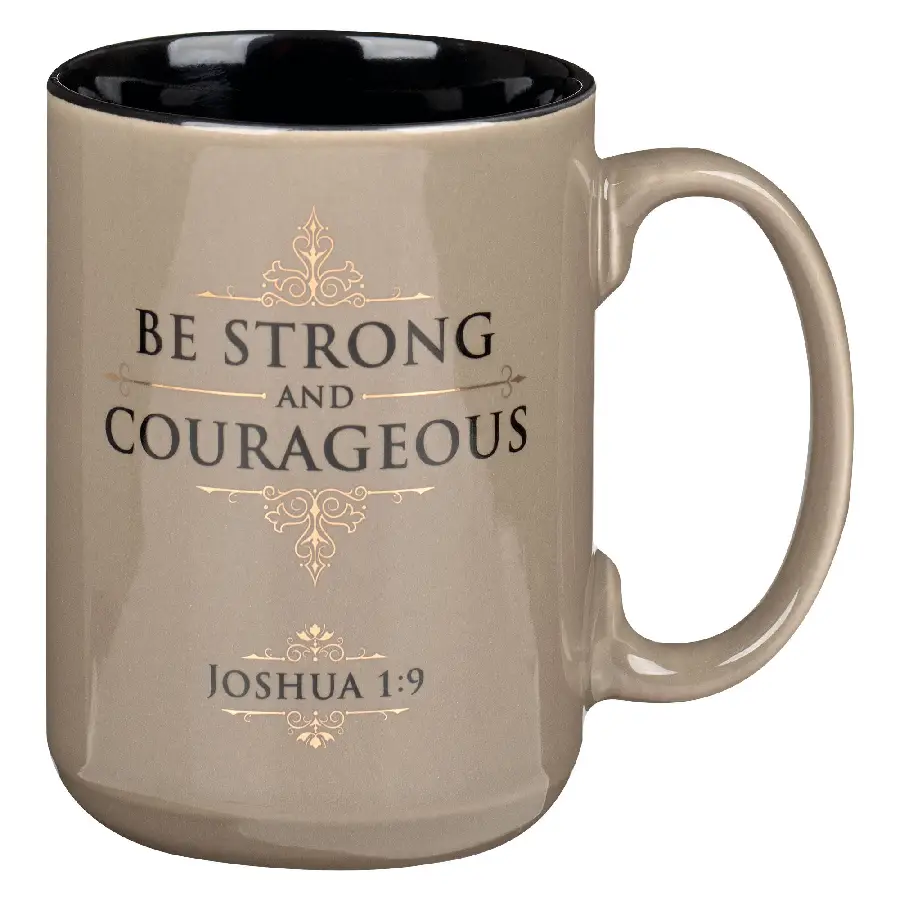 Mug Tan Be Strong and Courageous Josh. 1