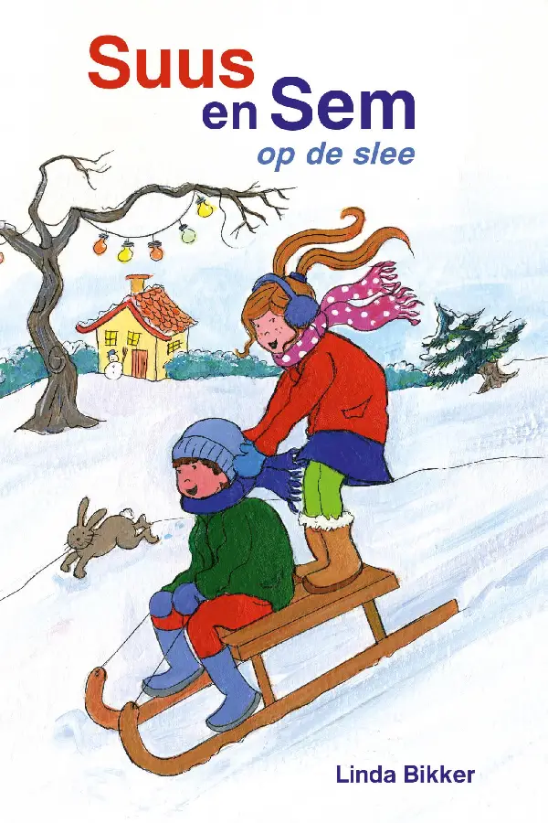 Suus en Sem op de slee