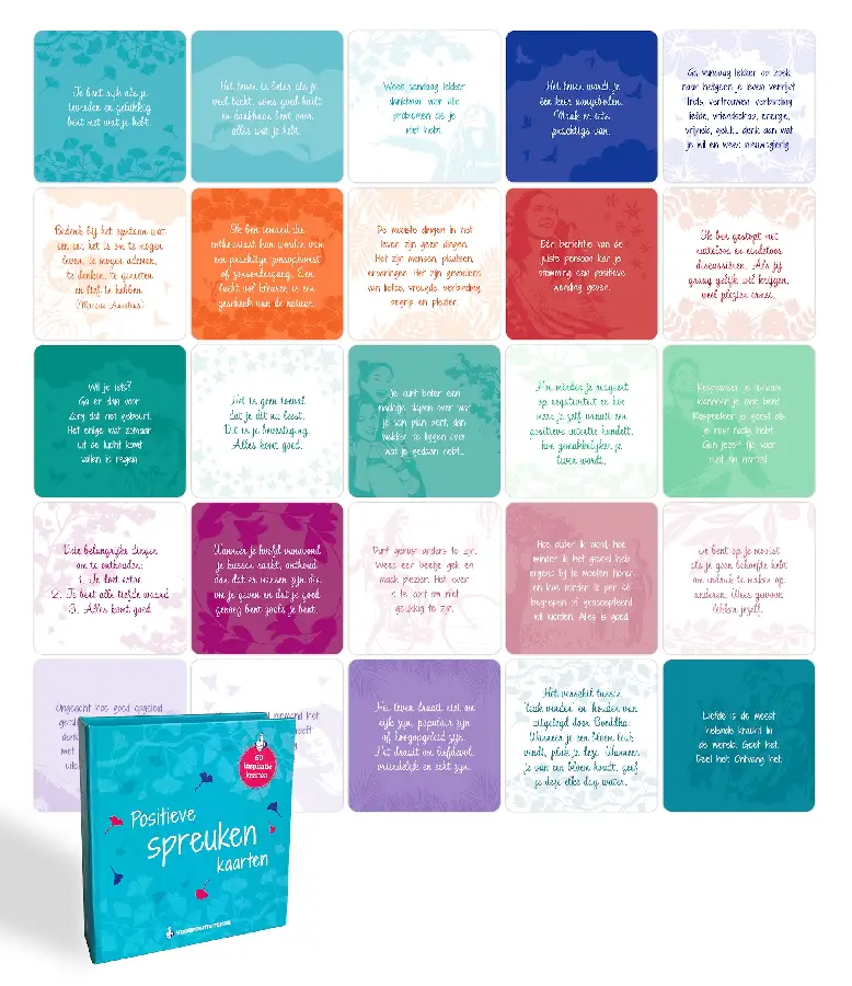 Positieve spreuken kaarten