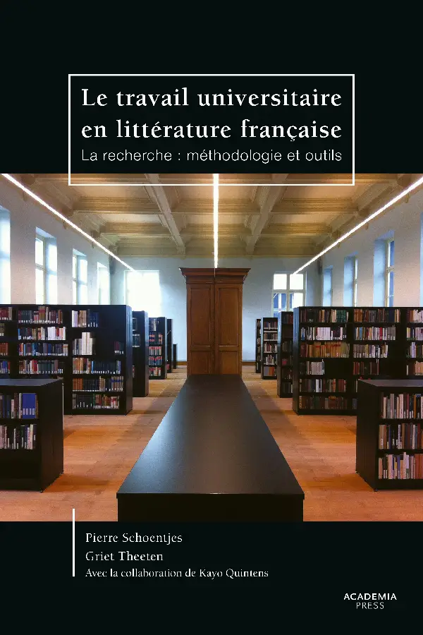 Le travail universitaire en litterature française