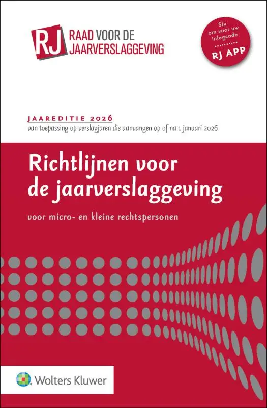Richtlijnen voor de jaarverslaggeving voor micro- en kleine rechtspersonen 2026