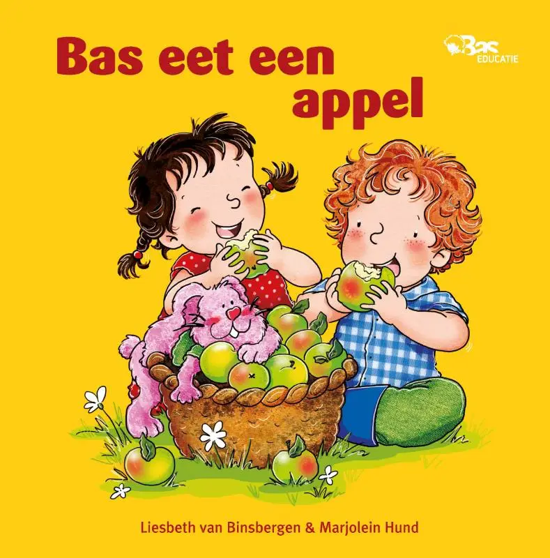 Bas eet een appel