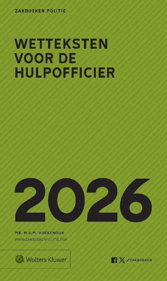 Zakboek Wetteksten voor de Hulpofficier / 2026