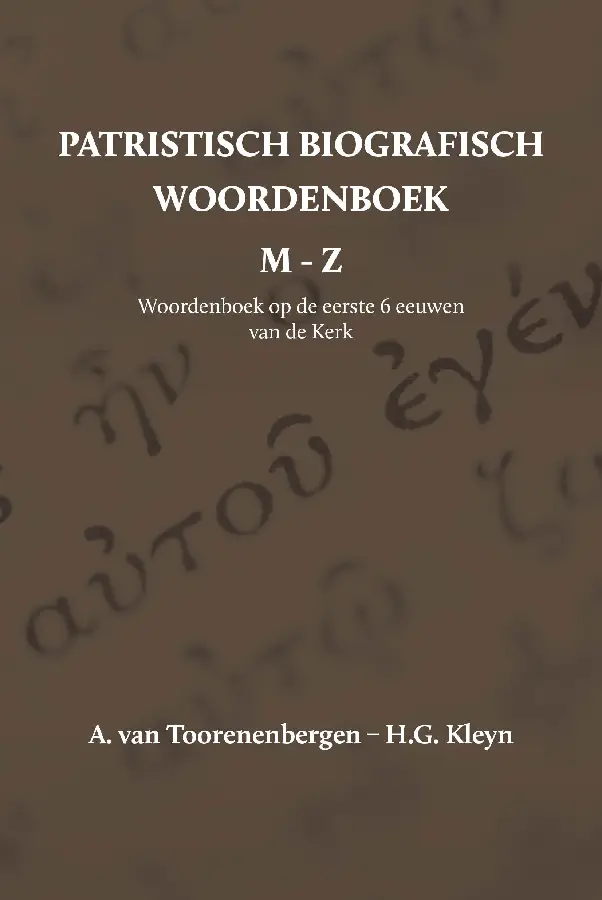 Patristisch Biografisch Woordenboek