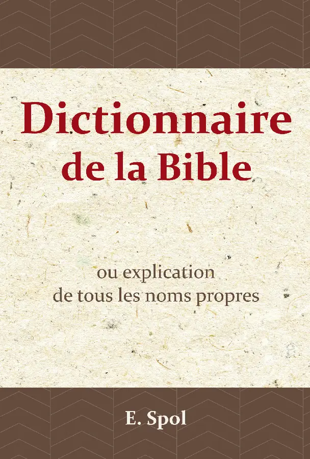 Dictionnaire de la Bible