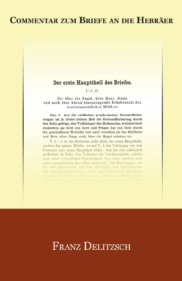 Commentar zum Briefe an die Hebräer