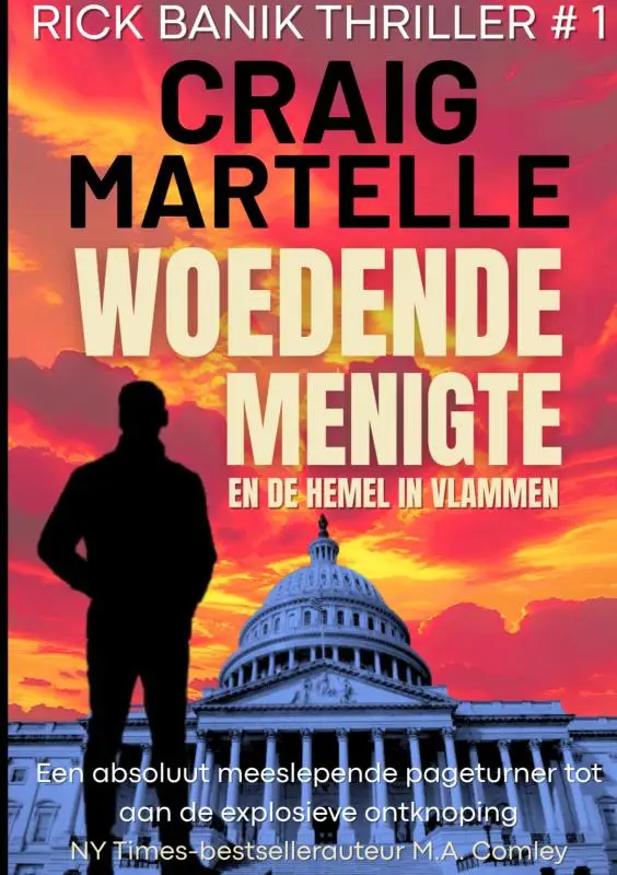 Woedende menigte en de hemel in vlammen
