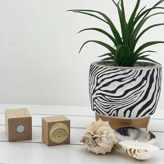 Magnetische kaarthouder met Regenboog