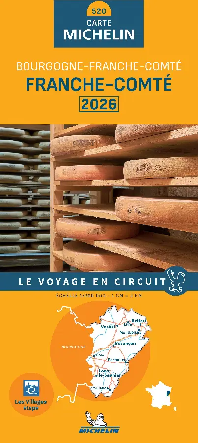 Michelin Wegenkaart 520 Franche-Comté 2026