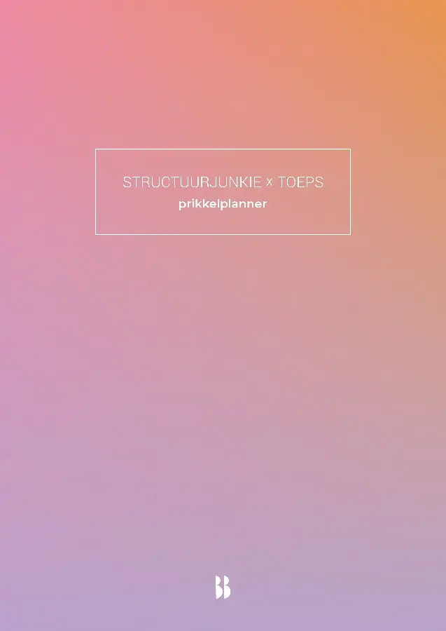 Structuurjunkie x TOEPS-prikkelplanner