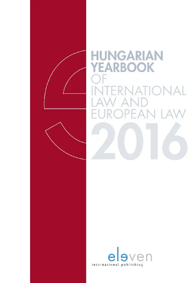 Hungarian yearbook of International Law and European Law 2016
