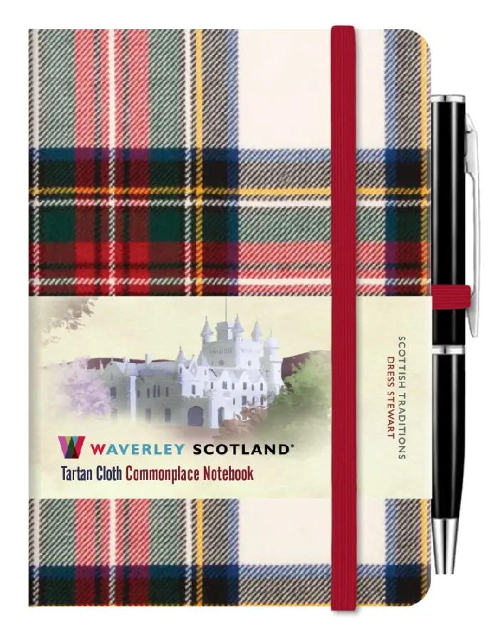 Waverley Commonplace Notebooks:Dress Stewart Tartan Mini Notebook with Pen (10.5 x 7cm)