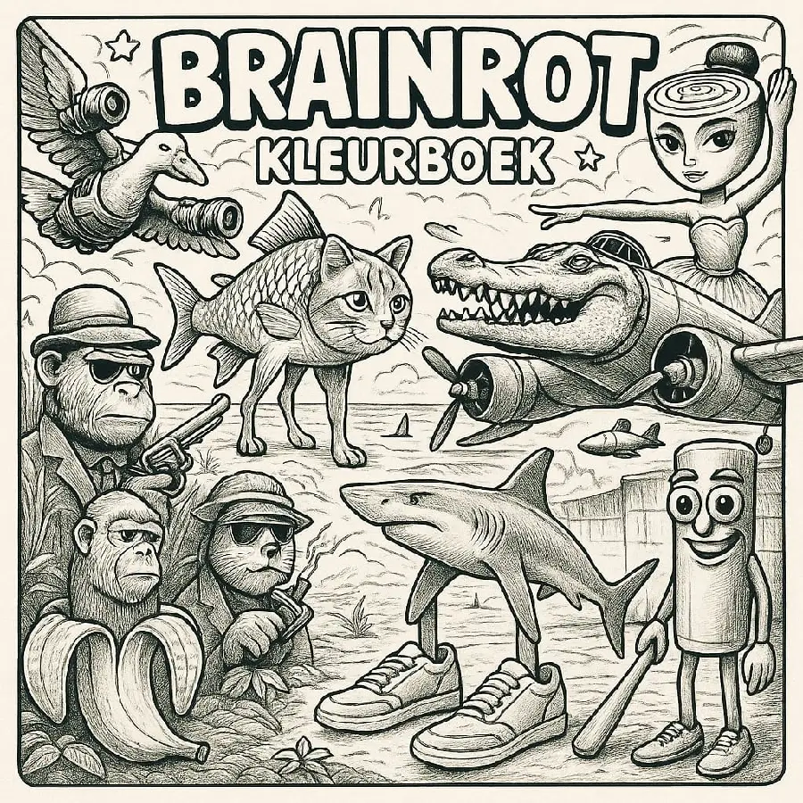 Brainrot kleurboek