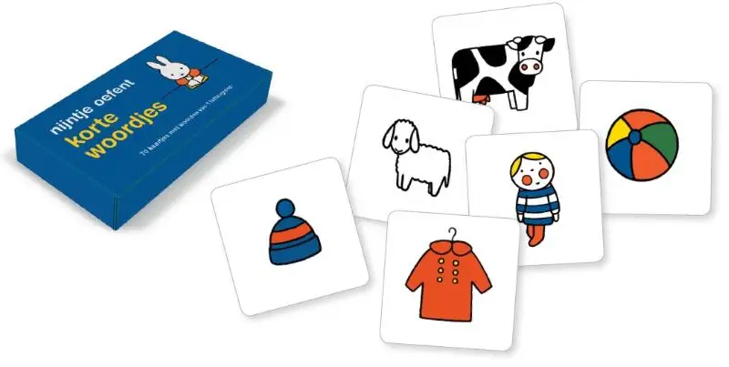 oefenkaartjes nijntje oefent korte woord