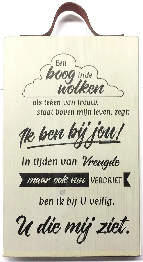 Een boog in de wolken