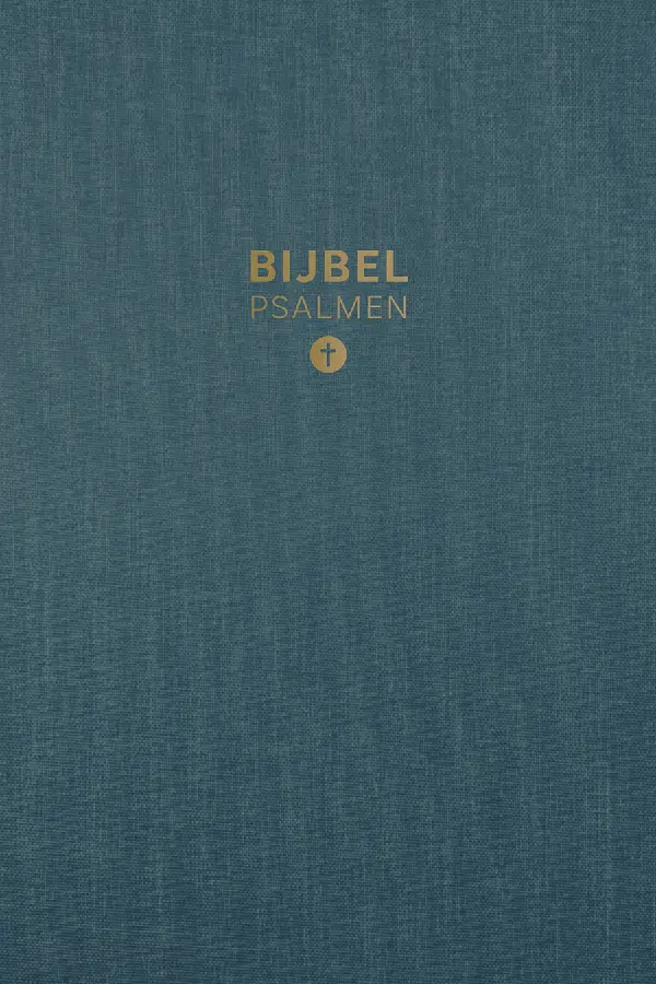 HSV Bijbel met Psalmen 10x15 linnen petrol